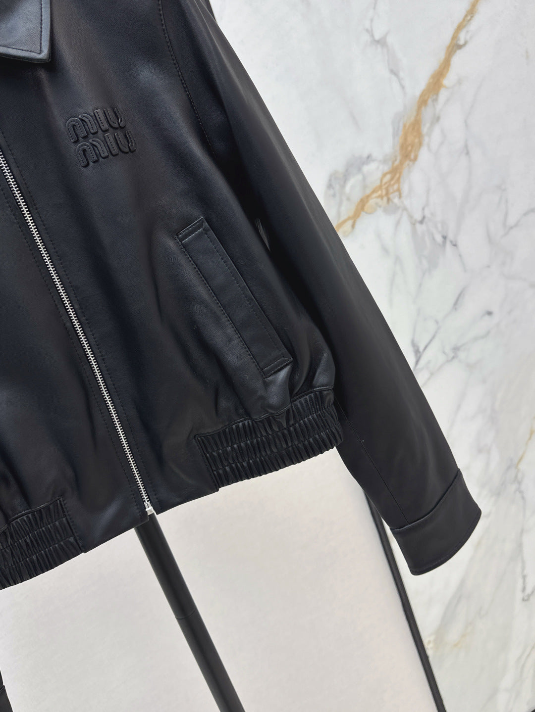Miu 25ss leather jacket