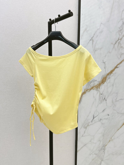 Saint lau 25ss off-shoulder shirt