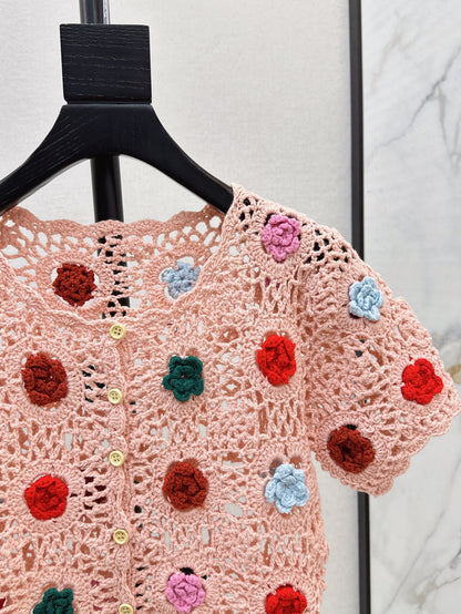 25SS knit crop cardigan