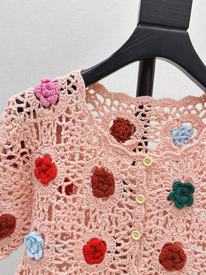 25SS knit crop cardigan