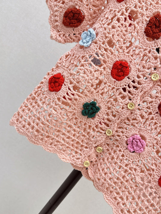 25SS knit crop cardigan