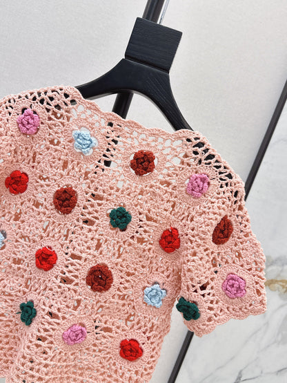25SS knit crop cardigan