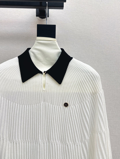 Miu 25ss knit cape shirt