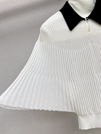 Miu 25ss knit cape shirt