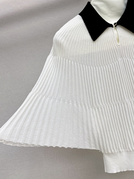 Miu 25ss knit cape shirt