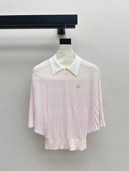 Miu 25ss knit cape shirt