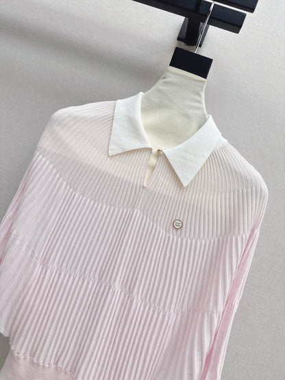 Miu 25ss knit cape shirt