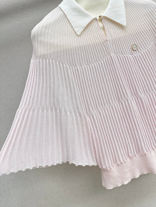 Miu 25ss knit cape shirt
