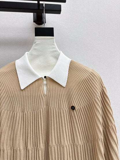 Miu 25ss knit cape shirt