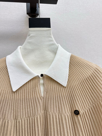 Miu 25ss knit cape shirt