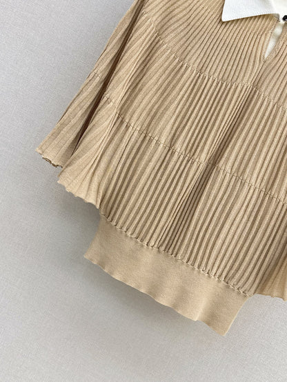 Miu 25ss knit cape shirt