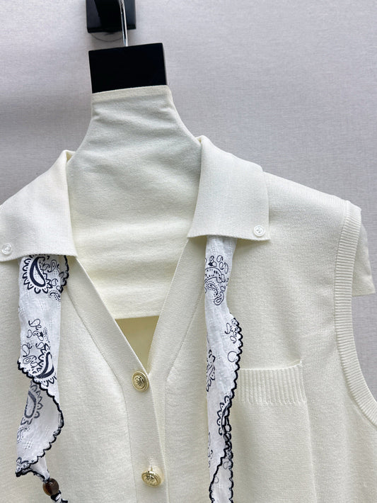 Miu 25ss scarf vest