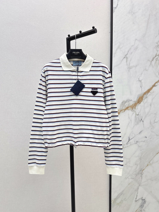 Pra 25ss striped polo