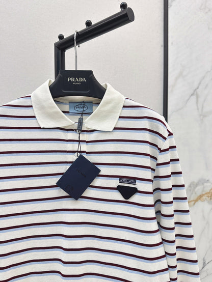 Pra 25ss striped polo