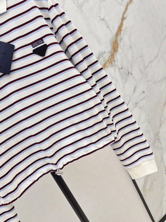 Pra 25ss striped polo