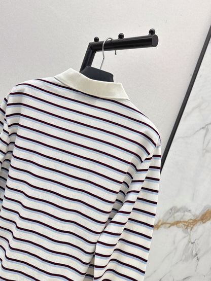 Pra 25ss striped polo