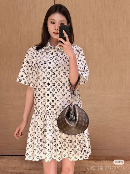 Louis 25fw print dress