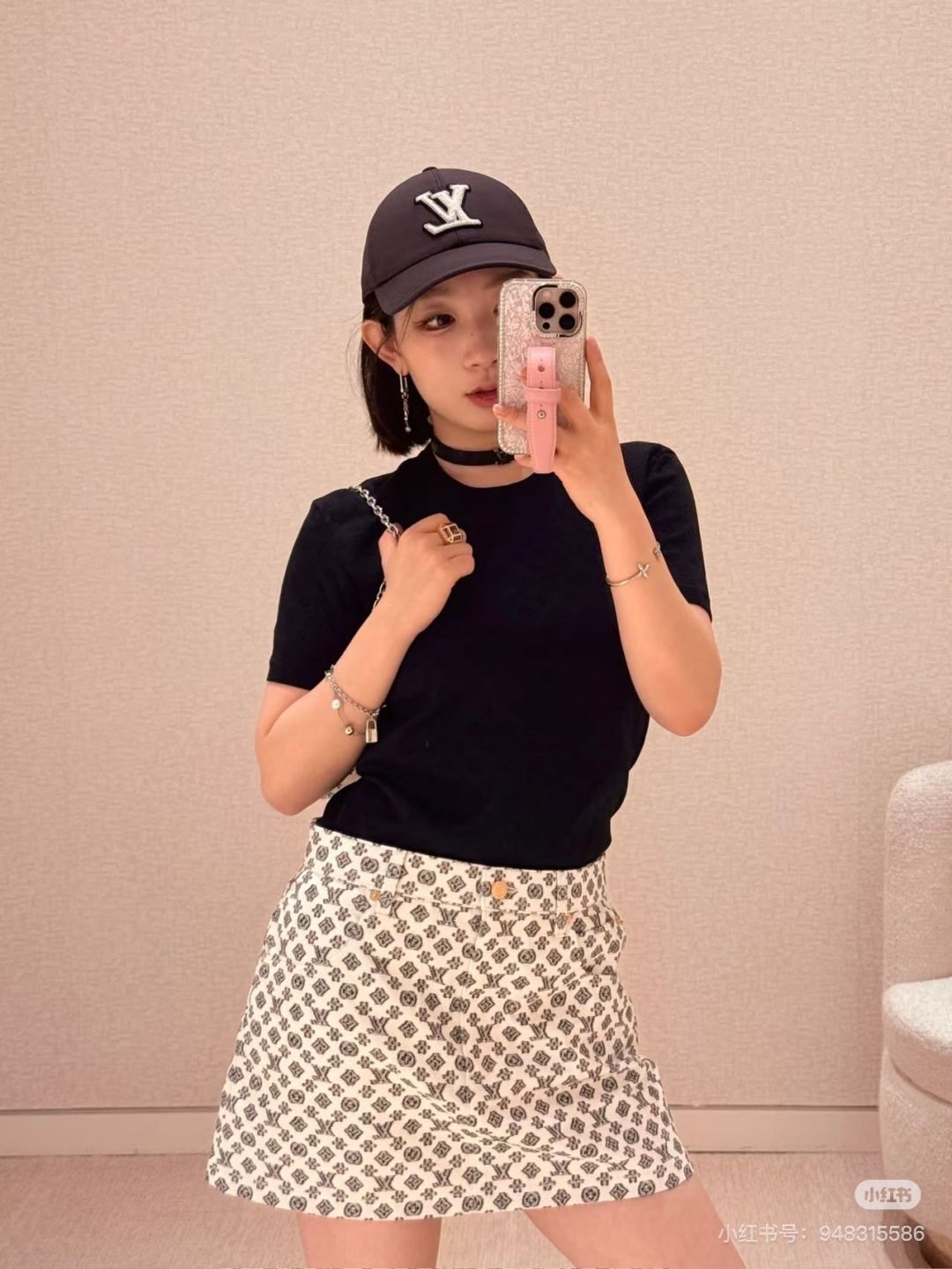 Louis 25fw jacquard skirt
