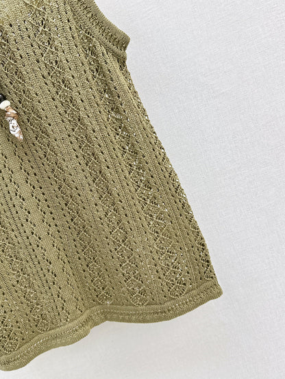 Miu 25ss scarf knit vest