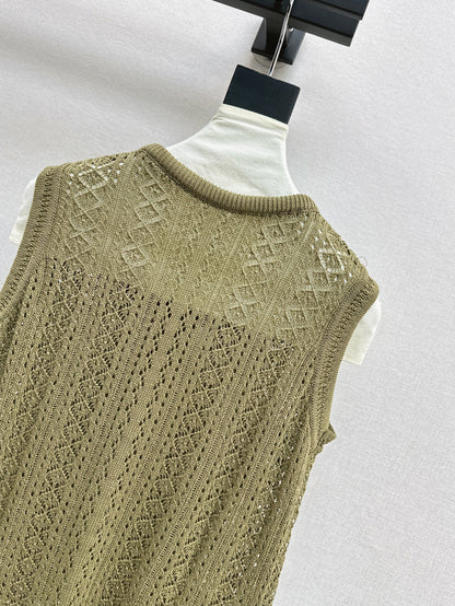 Miu 25ss scarf knit vest