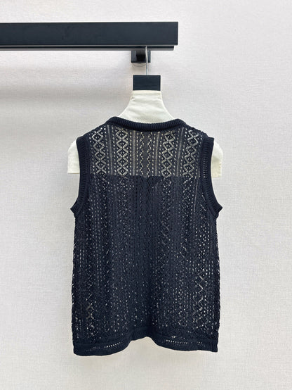 Miu 25ss scarf knit vest