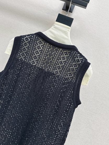 Miu 25ss scarf knit vest