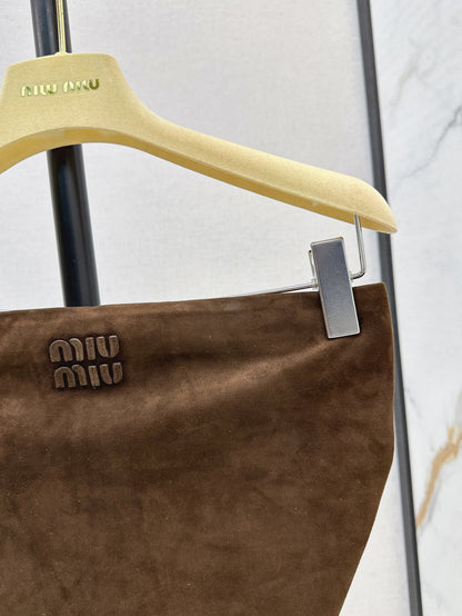 Miu 25ss suede tube top