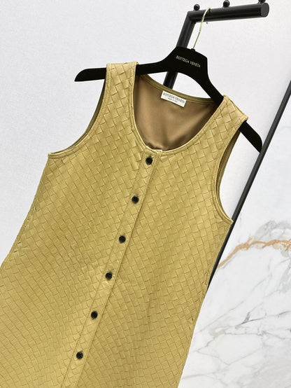 Bottega 25ss sleeveless leather jacket