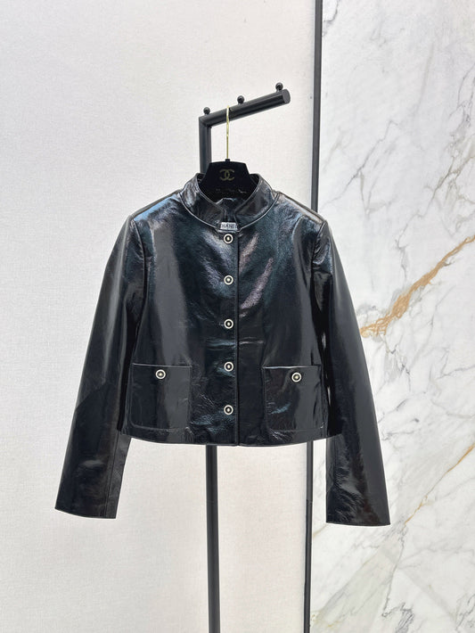 Chan 25fw leather jacket