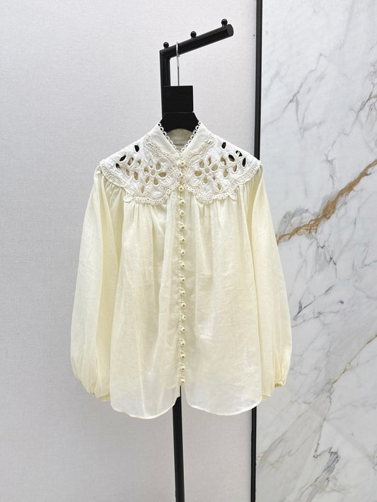 Zimm 25ss embroidered shirt