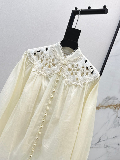 Zimm 25ss embroidered shirt