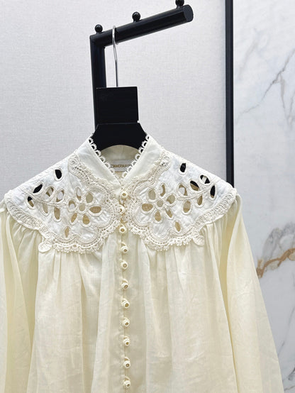 Zimm 25ss embroidered shirt