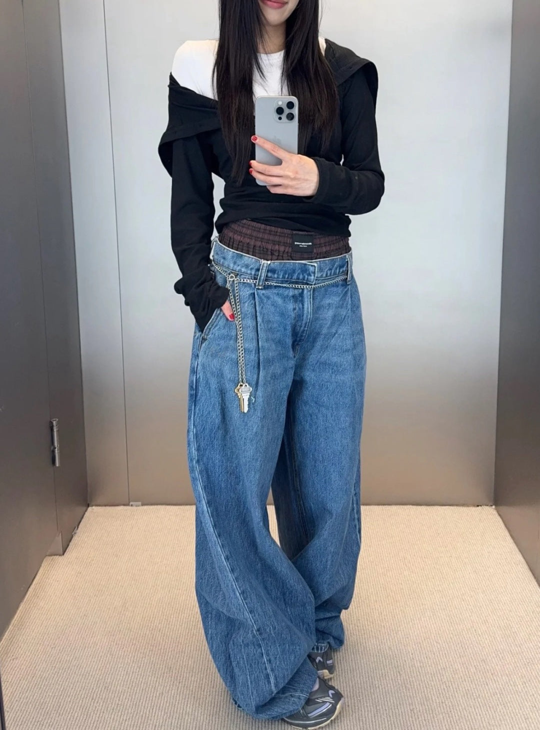 Wang 25fw patches jeans