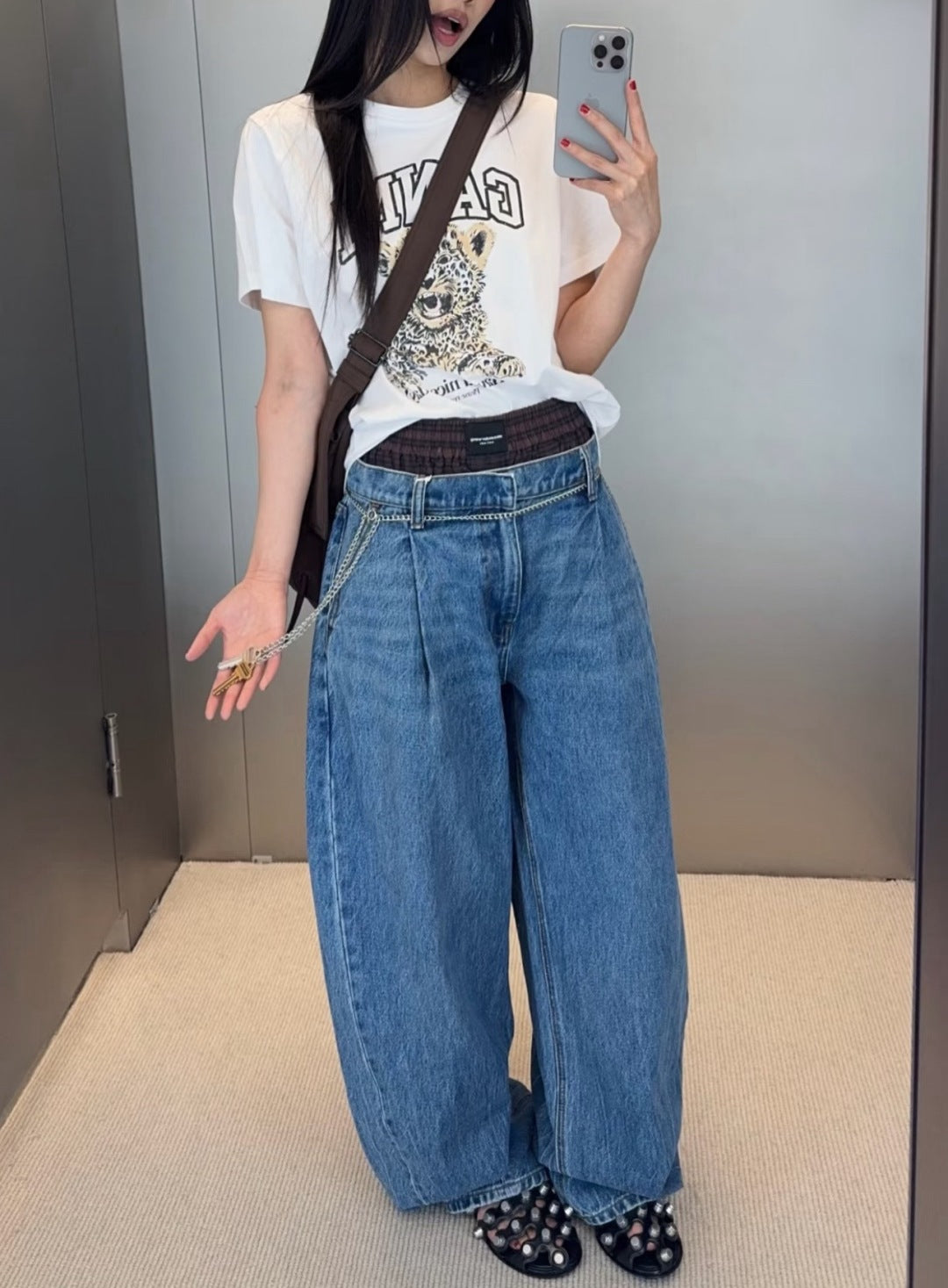 Wang 25fw patches jeans