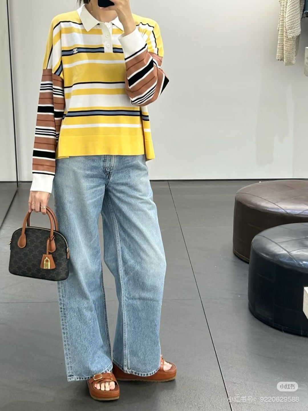 Celi 25fw knit polo shirt