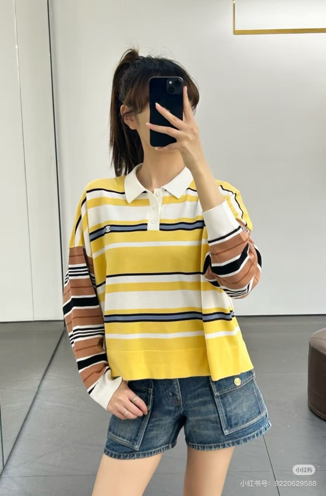 Celi 25fw knit polo shirt