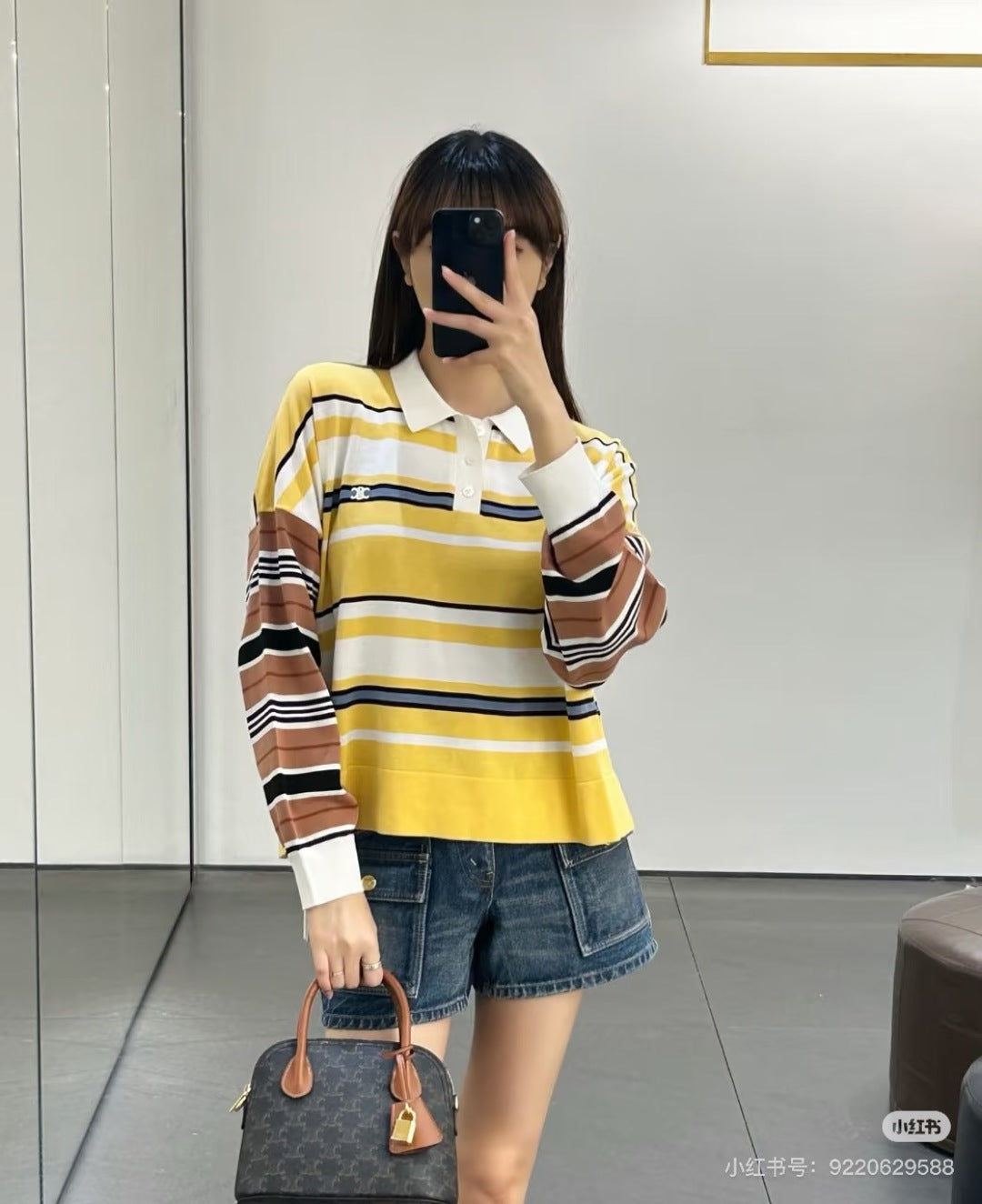 Celi 25fw knit polo shirt