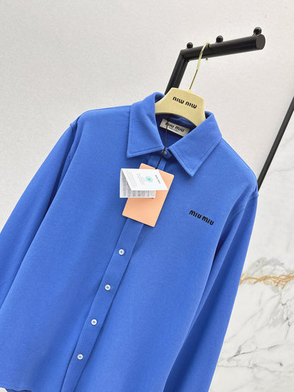 Miu 25fw embroidered shirt