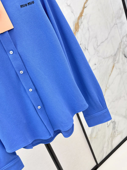 Miu 25fw embroidered shirt