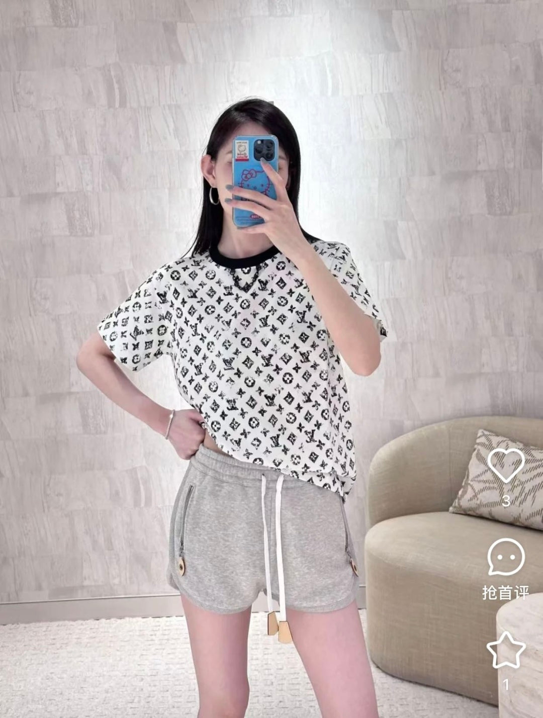 Louis 25ss print t-shirt