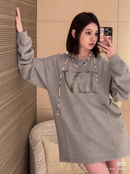 Louis 25fw beaded sweatshirt