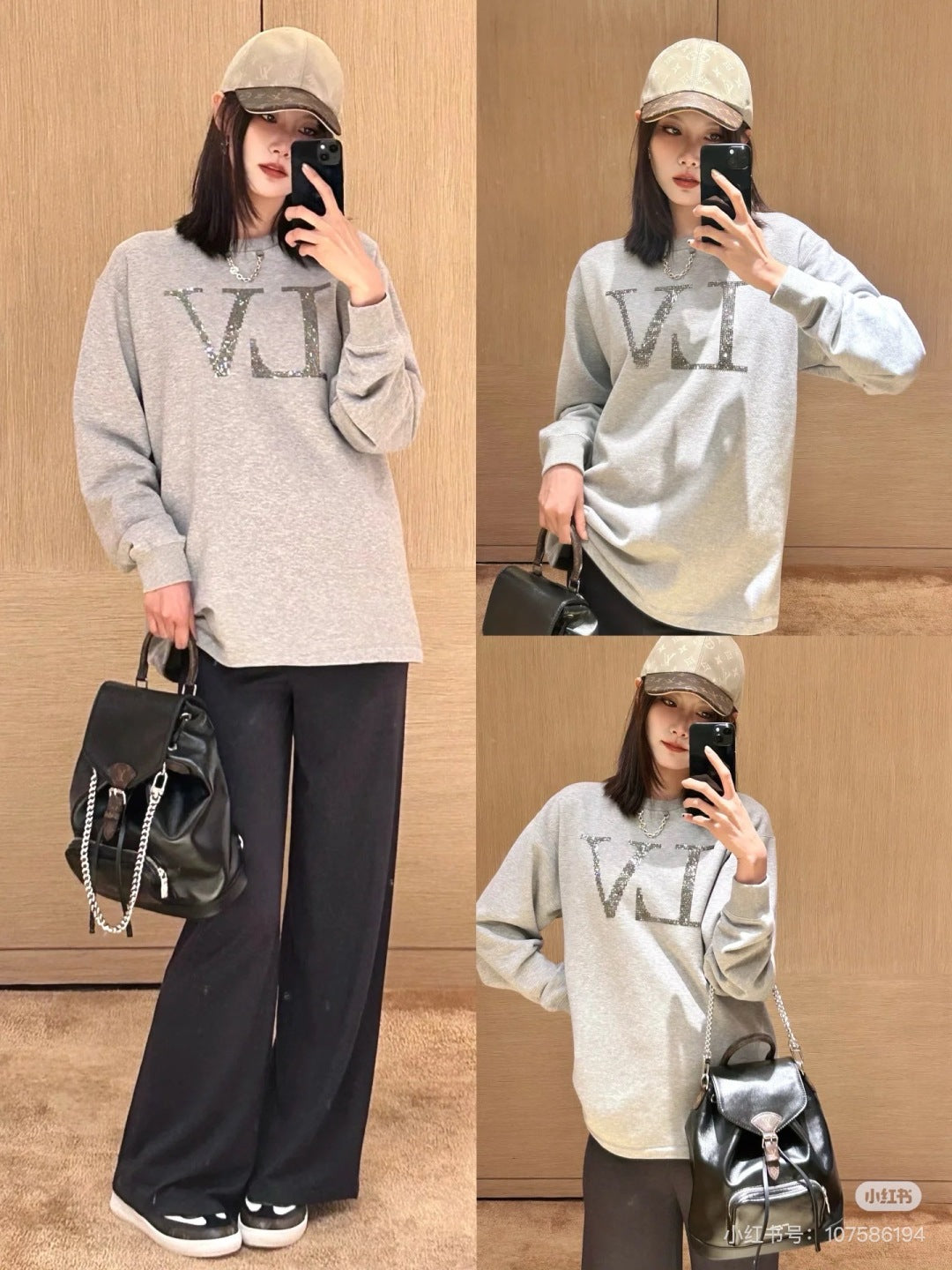 Louis 25fw beaded sweatshirt