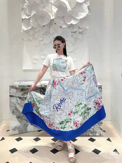CD 25ss print skirt