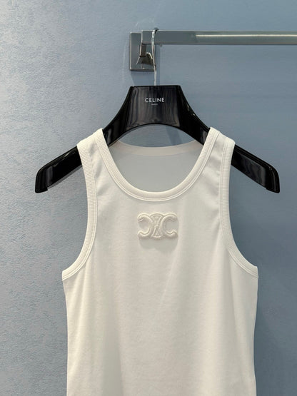 Celi 25ss embroidered vest