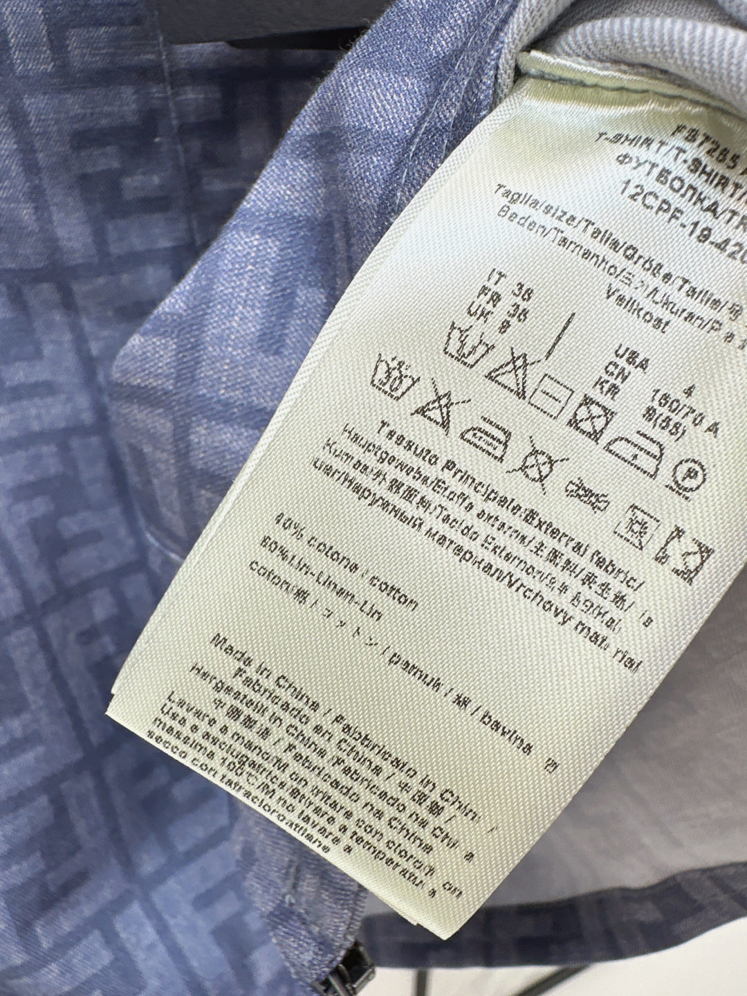 Fend 25ss print shirt