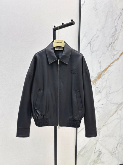 Miu 25fw leather jacket