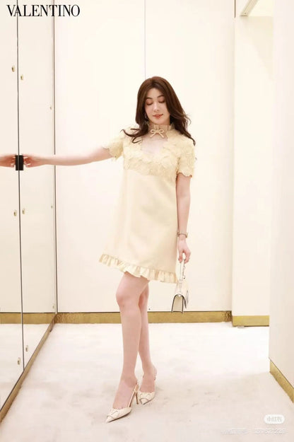 Valen 25fw embroidered dress