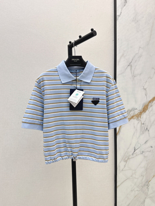 Pra 25fw striped polo
