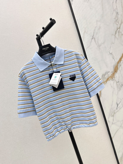 Pra 25fw striped polo