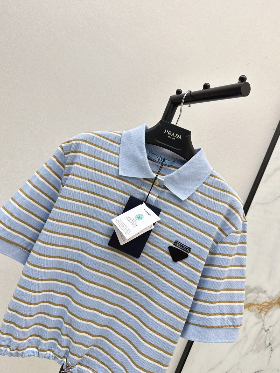 Pra 25fw striped polo